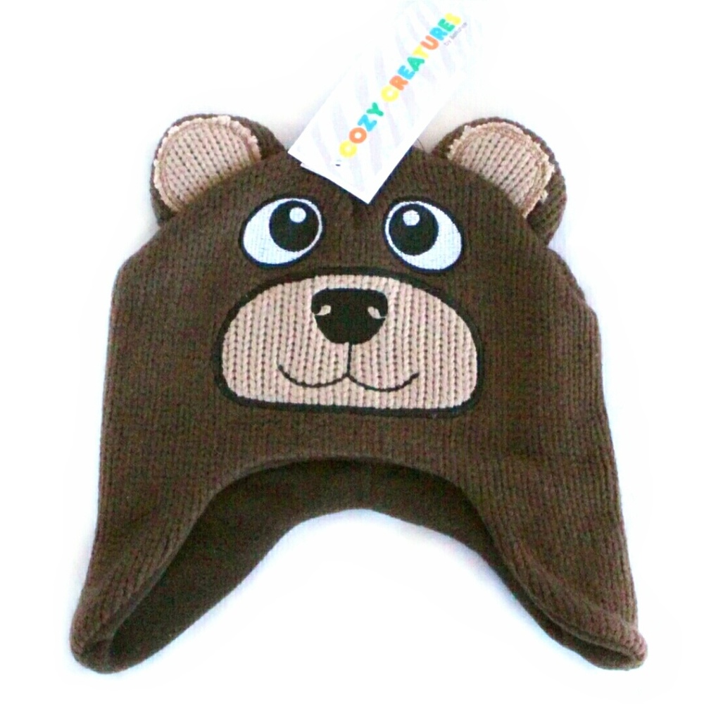 Cozy Creatures | Unisex Brown Bear Winter Hat